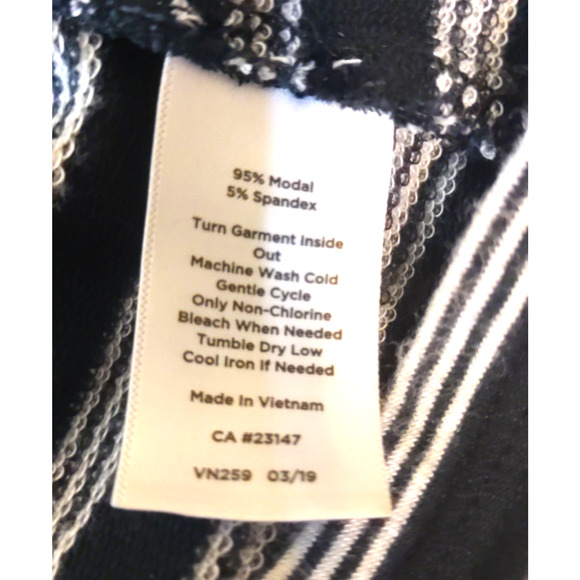 T By Talbot's Women's T Shirt Casual Twist Dress Size Medium Petite Blue White - Picture 6 of 9